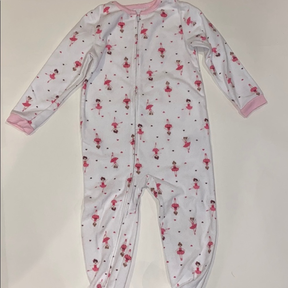 Carter’s footed Fleece zip up Size 3t